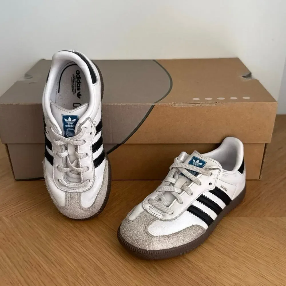 Adidas Samba OG Black/White Toddler Sneakers- SZ 10 C